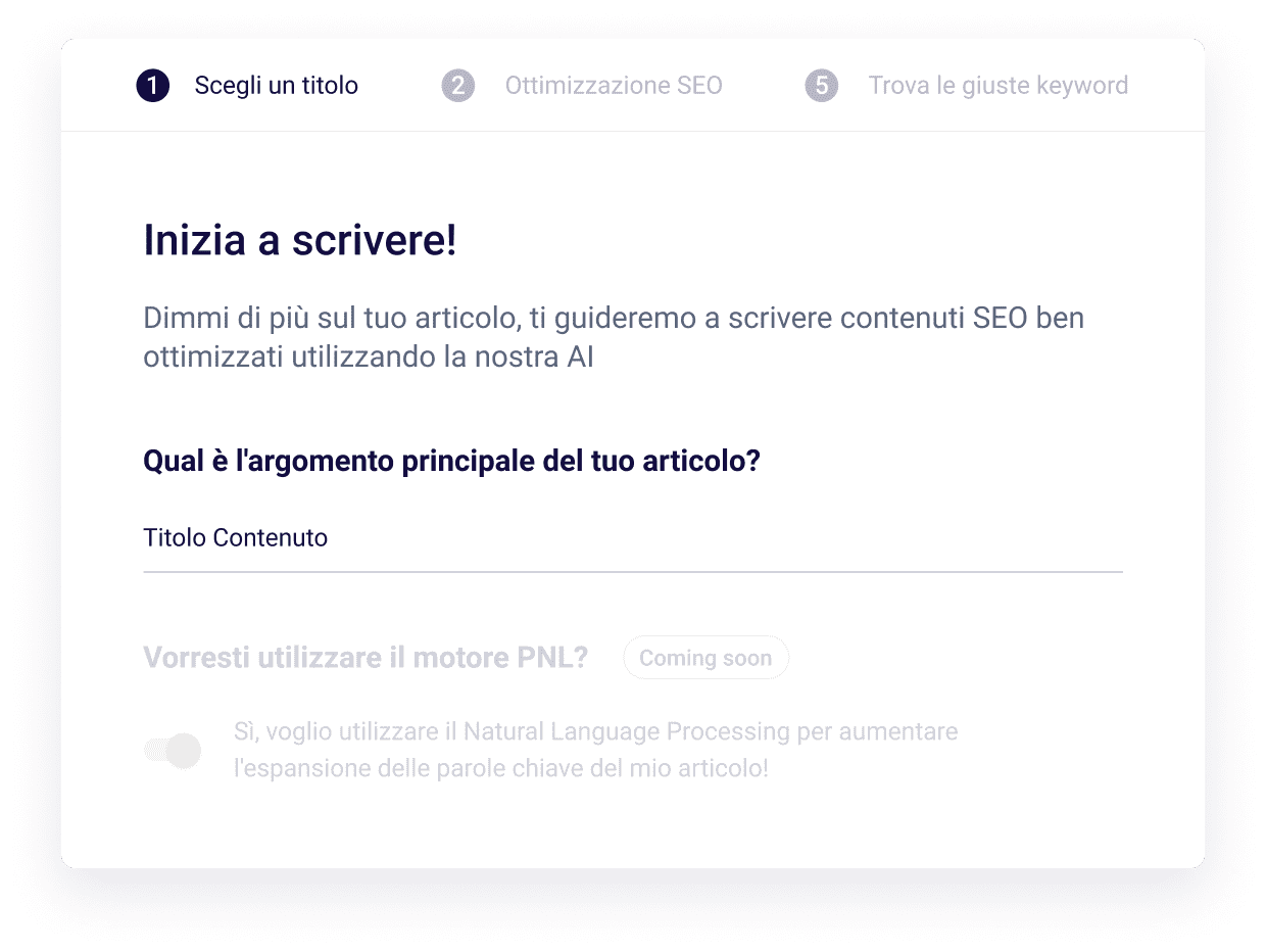 Segui i consigli del nostro Assistente Editoriale SEO